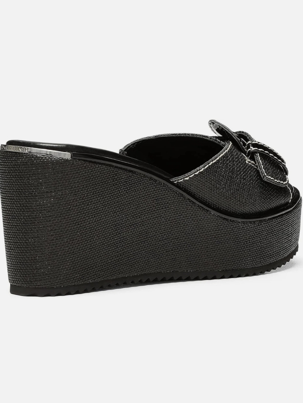 Donald Pliner Women's Ivor Raffia Wedge Sandal Size 7.5M Black New Without Box - Picture 4 of 16